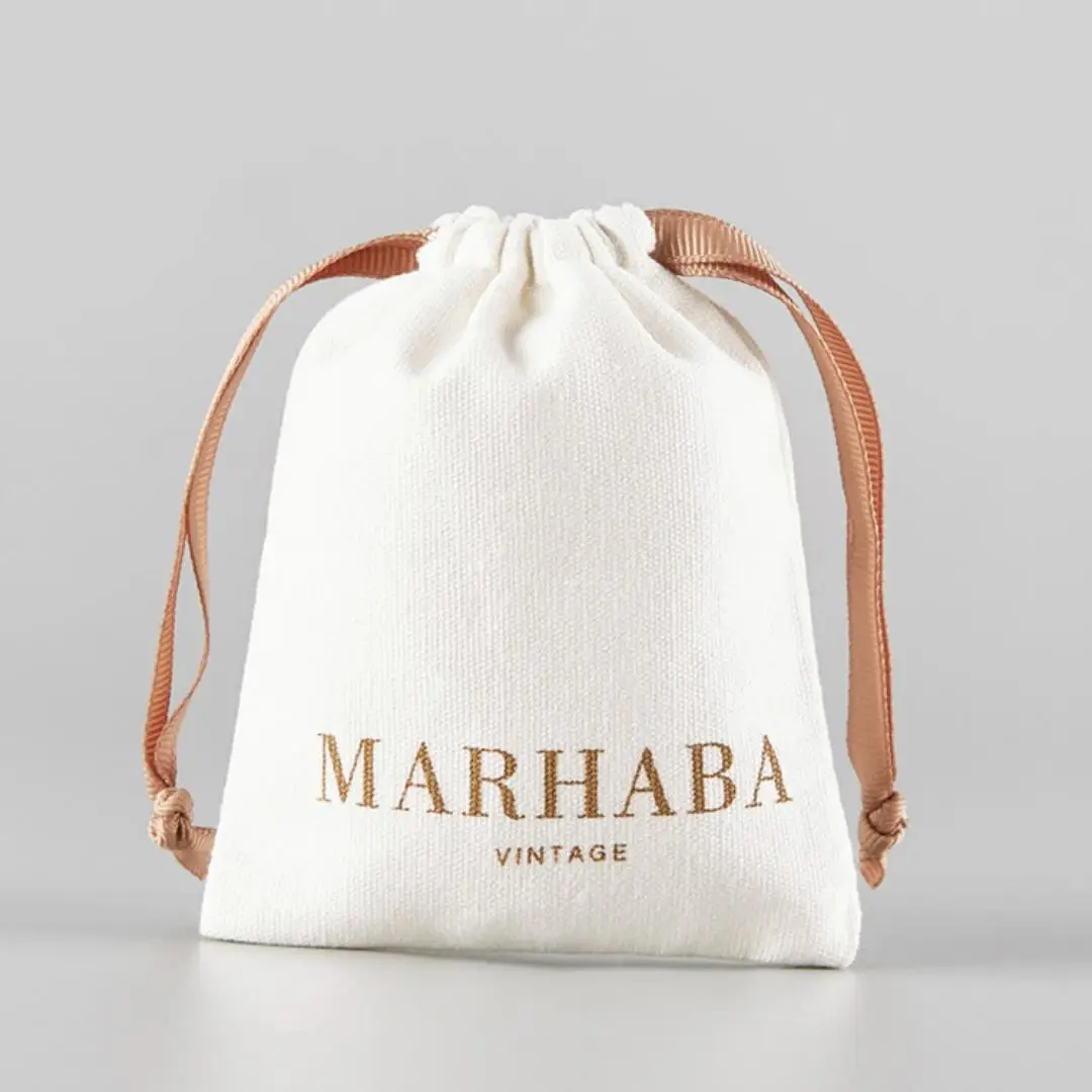 

Индивидуальная сумка для ювелирных изделий, хлопчатобумажная Холщовая Сумка, маленькая хлопчатобумажная сумка на шнурке с логотипом для подарочной упаковки