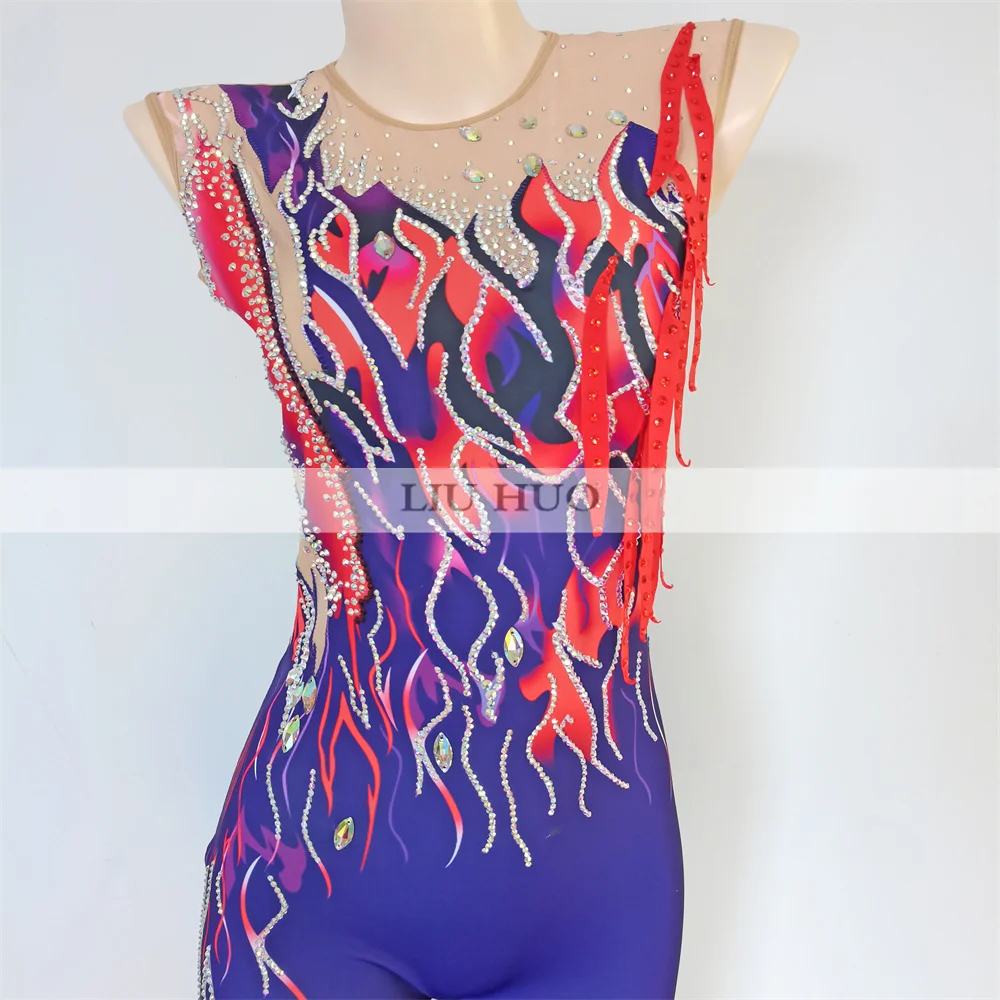 Женское платье LIUHUO с длинным рукавом для ритмической гимнастики