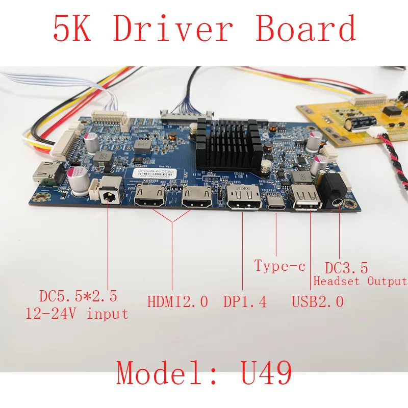 

27 '' iMac A1419 A2115 5K LCD Controller DP Type-c U49 Driver Board DIY Monitor kit For LM270QQ1 LM270QQ2 screen test