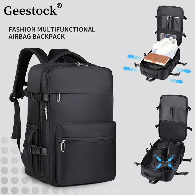 Фото Рюкзак большой емкости Geestock с вакуумной компрессией, расширяемый, универсальный для путешествий, на открытом воздухе, для бизнеса, отдыха, школы, подходит для ноутбука №1