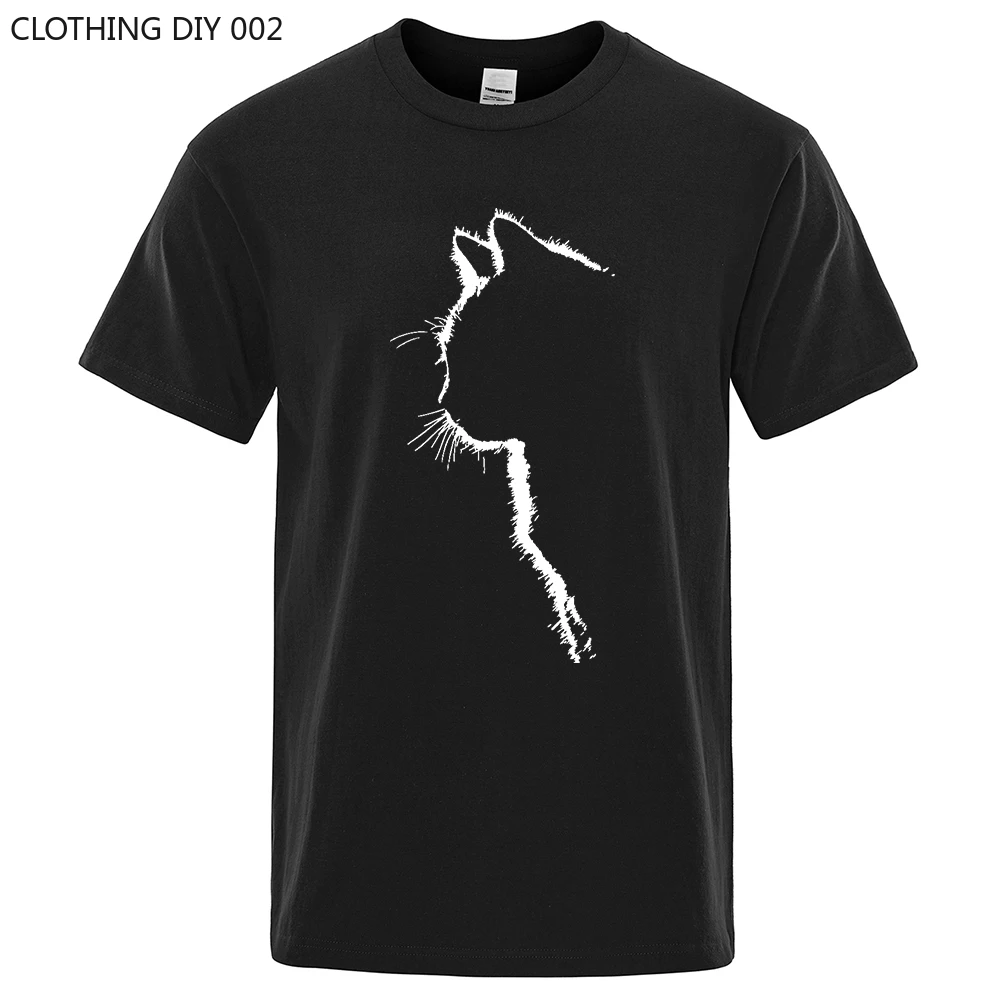 

Хлопковые футболки для мужчин, классные футболки с принтом кошек и животных, летняя футболка с коротким рукавом, Мужская забавная футболка в стиле хип-хоп
