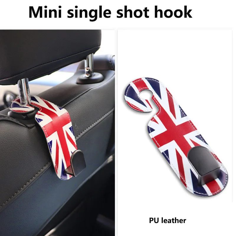 Фото Подходит для задней части сиденья автомобиля Mini Cooper: скрытые крючки, задние сумки, крючки для хранения мелочей и вещей на улице. №1