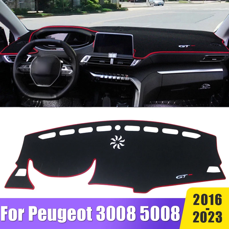 

For Peugeot 3008 5008 GT Hybrid 2016 2017 2018 2019 2020 2021 2022 2023 Car Dashboard Avoid Light Pad Instrument Desk Cover Mats