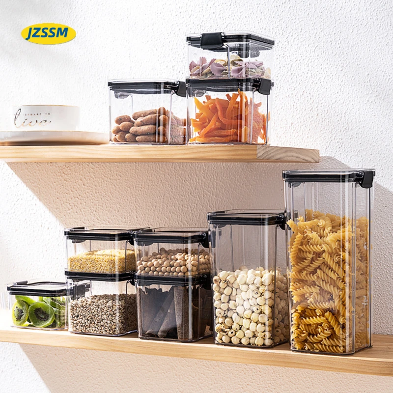 

Household Kitchen Supplies Storage Box PET Food Sealing Tank Multi-functional Moisture-proof and Insect-proof Storage Tank