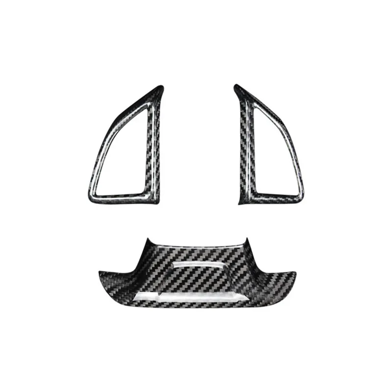 

Наклейка на панель рулевого колеса автомобиля из натурального углеродного волокна, 3 шт., литье, отделка для Chevrolet Camaro 2016 2017 2018 2019 2020