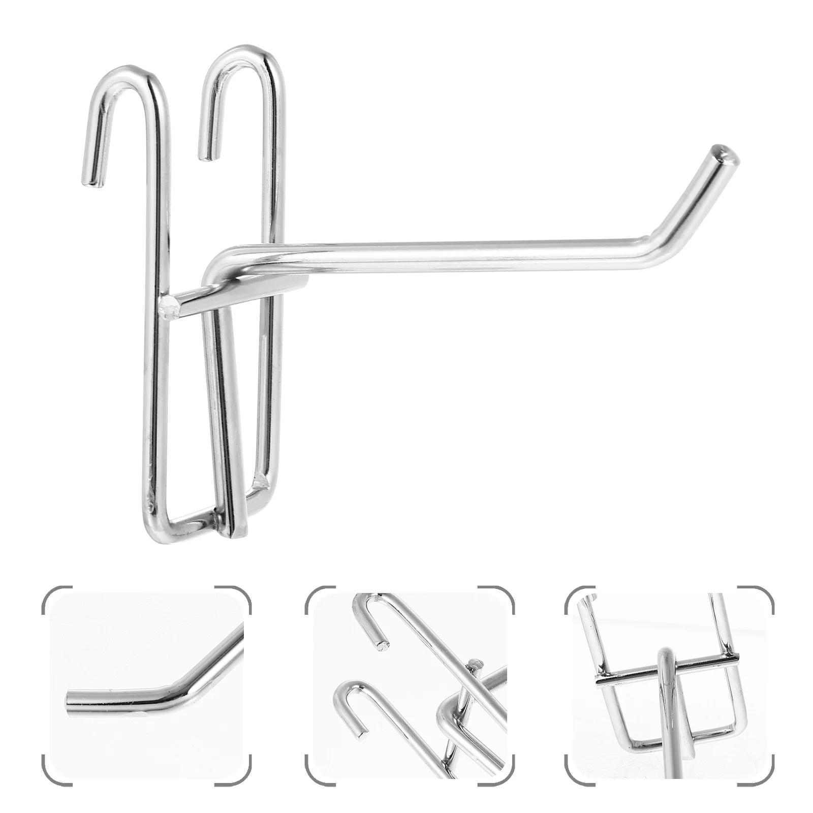 

10 Pcs Grid Display Hooks Iron Slat Wall Hooks Store Slatwall Panel Hooks