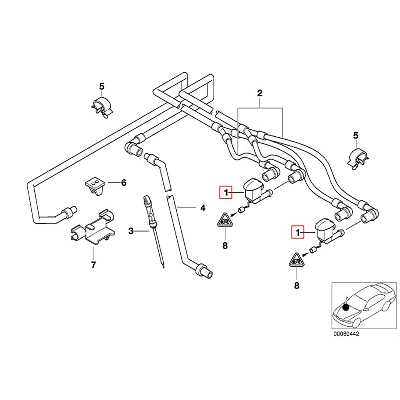 1 пара для-BMW E39 5-Series 1997-2003 525I 528I 530I 540I M5 стандартная обогреваемая двойная входная