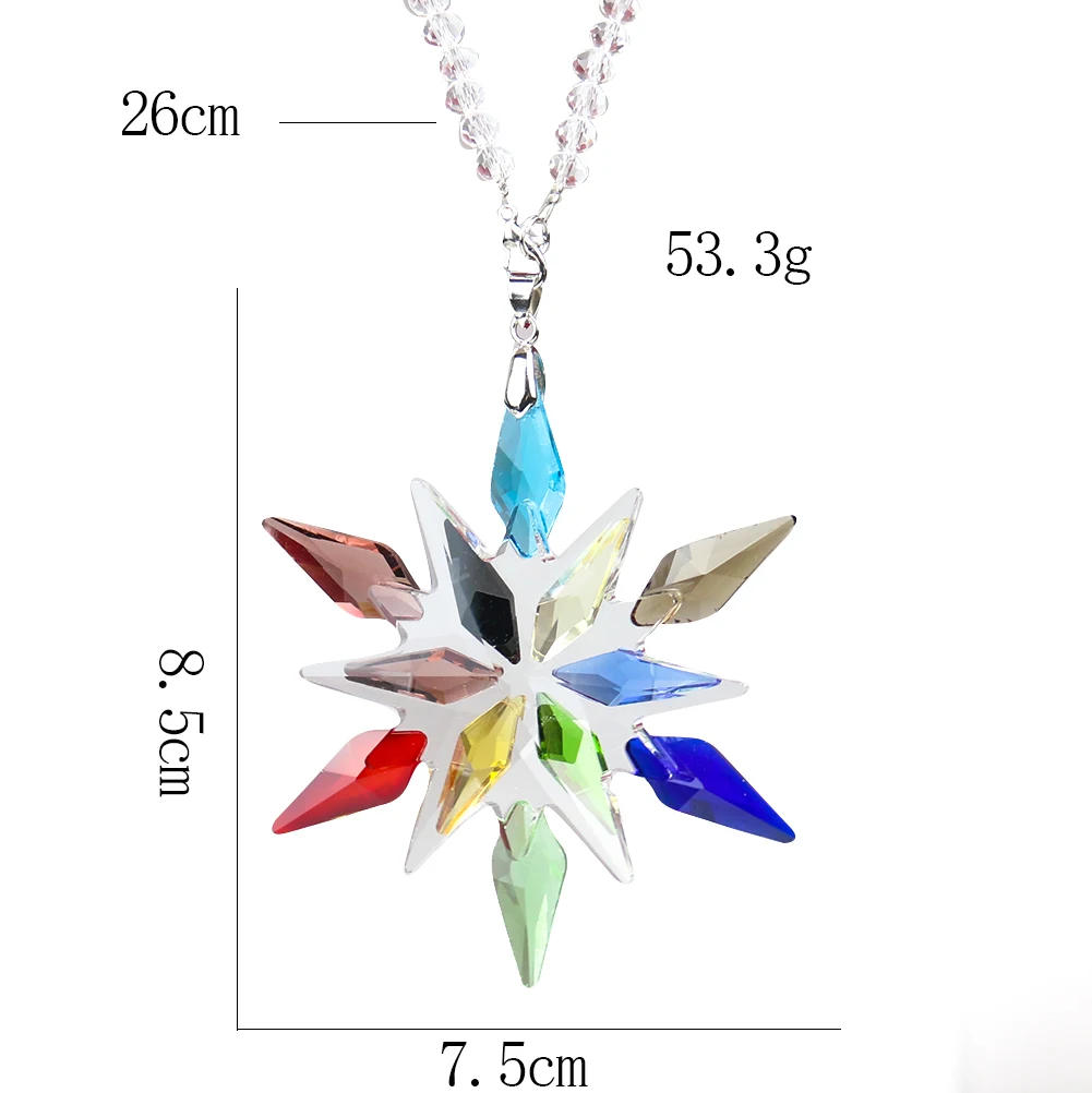 

Многоцветная рождественская снежинка из кристаллов подвеска