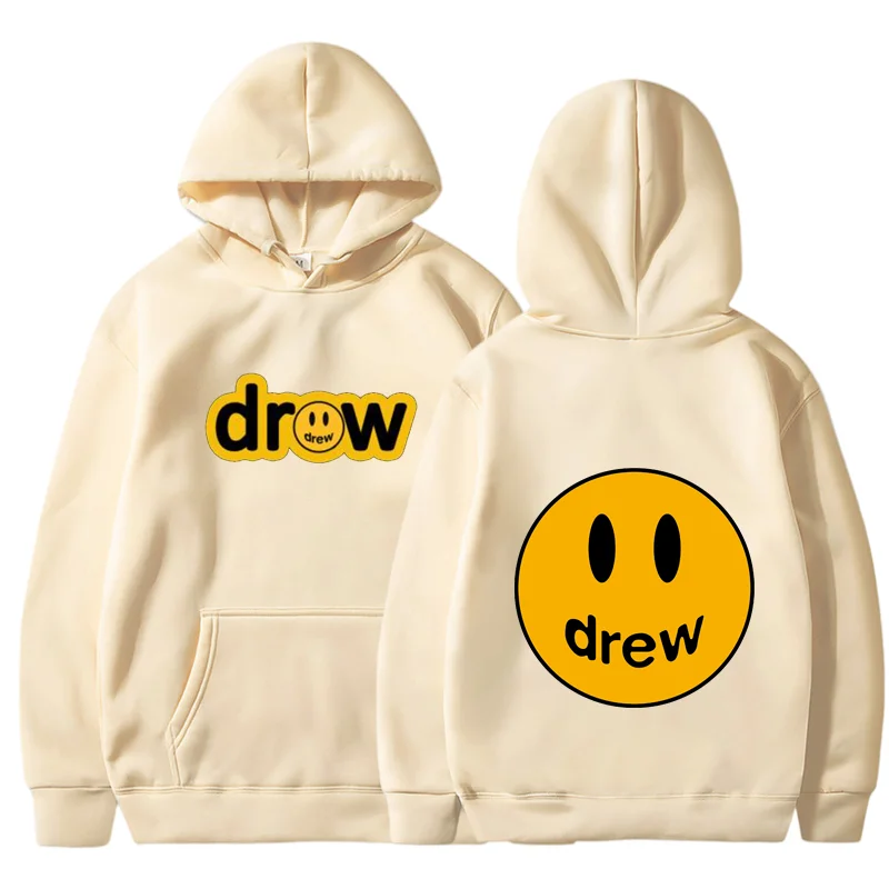 

Drew House Hoodies Sweatshirts Streetwear Autumn Winter Mens Women Justin Bieber Smiley Hip Hop Casual Pullover Male Hooded
