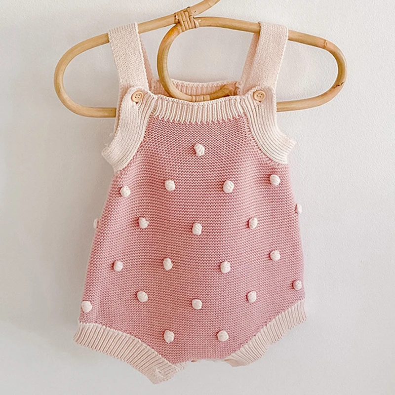 

Baby Boys Girls Rompers Baby Clothes New 2022 Spring Autumn Knit Rompers Infant Boys Girls Vest Triangle Rompers