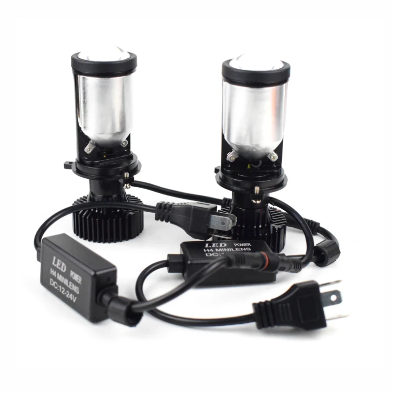 

Super Bright 120W H4 Mini LED Projector Lens Headlight High Low Beam with Canbus LHD White Light Fog Lamps 12V 24V Day Running