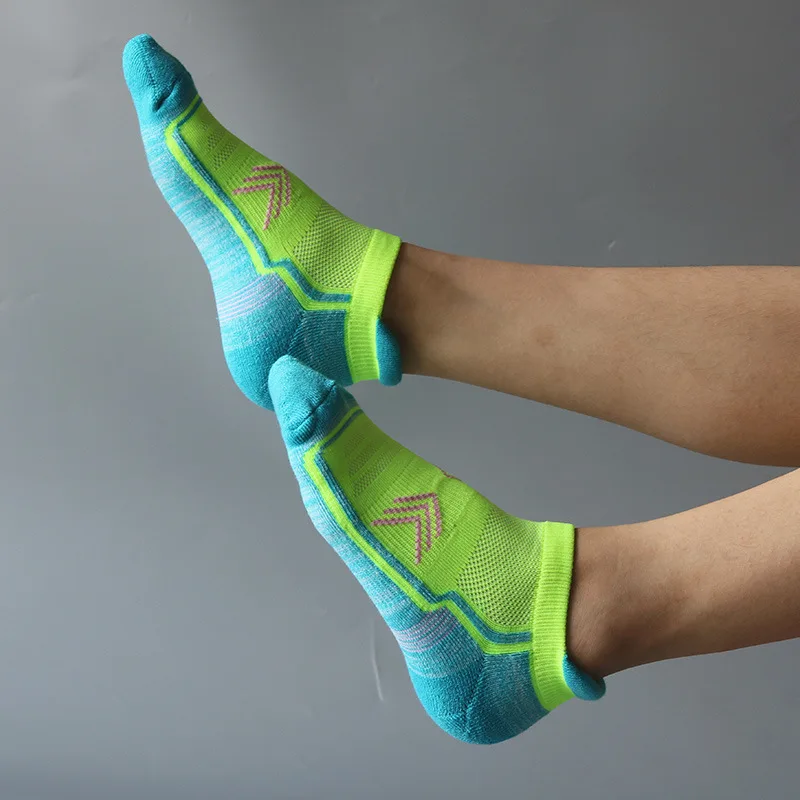 Color Matching Four Seasons With Movement Stockings Looped Breathable Short Help wear-resisting Running Socks Female Youth