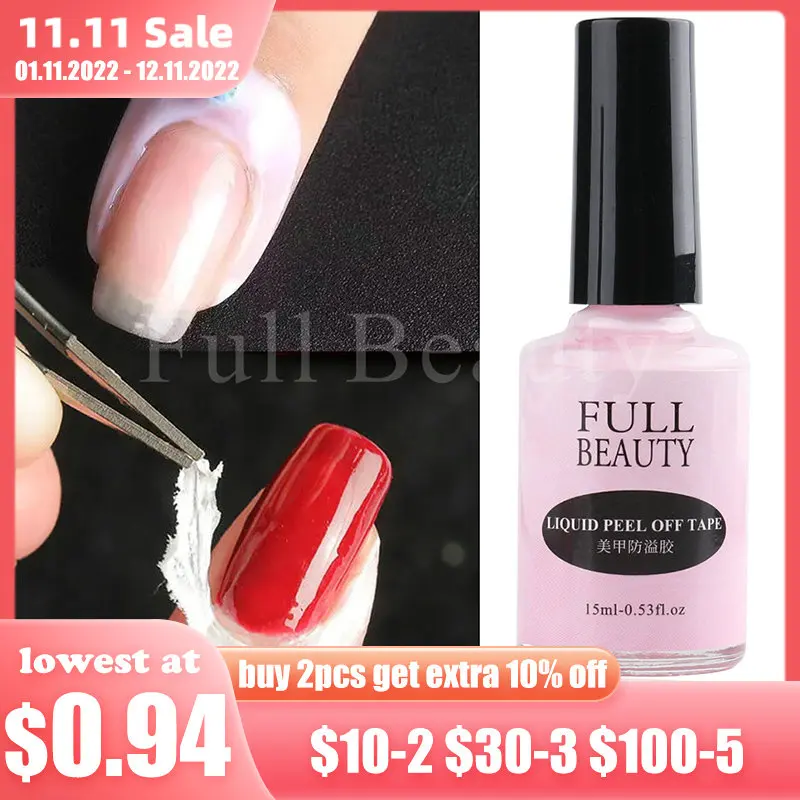 

Латексная жидкая лента для снятия лака для ногтей защитный Клей Лак против протекания латексная быстросохнущая верхняя база матовое покры...