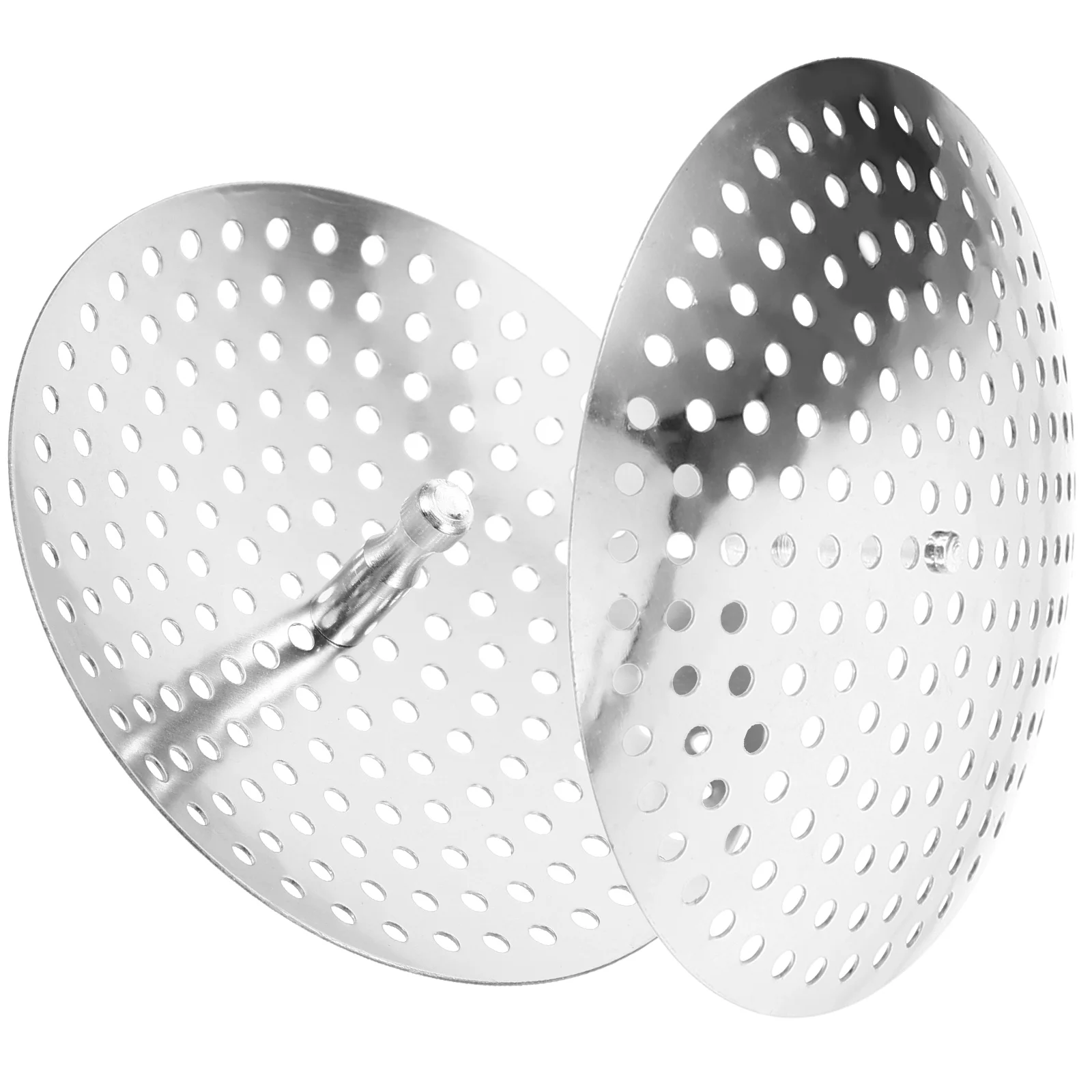 

2 Pcs Sink Strainer Metal Drain Filter Hair Catchers Utility Stainless Steel Kitchen Basket The Collector