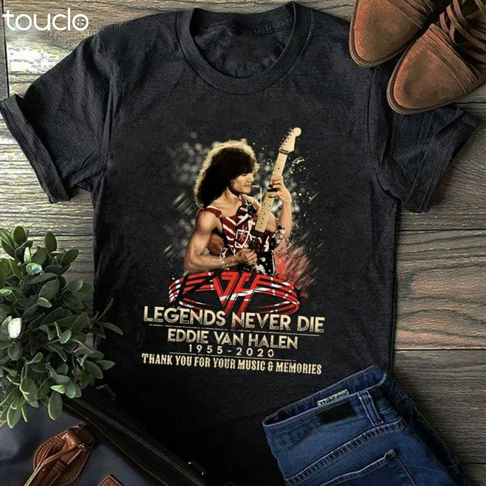 

Eddie Van Halen Guitar Rip Legends Never Die Thank You For Memories Shirt Custom Aldult Teen Unisex Digital Printing Tee Shirts