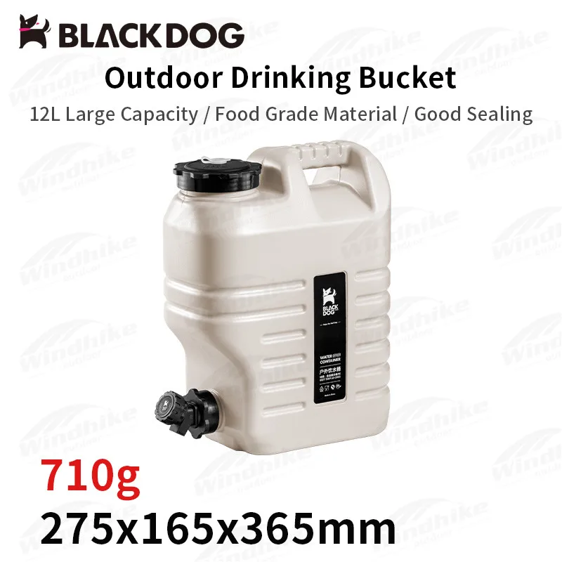 

Naturehike-BLACKDOG портативное ведро для пикника на открытом воздухе, 12 л, высокая емкость 710g PE, транспортное средство, установленное ведро для питьевой воды с смесителем