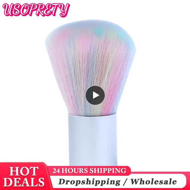 

Щетка для чистки ногтей с короткой ручкой, миниатюрная портативная щетка от пыли для дизайна ногтей, щетка для чистки грибов, кисти для макияжа, аксессуары для ногтей