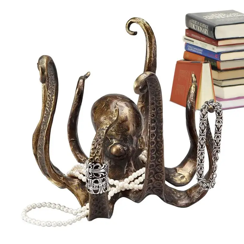 

Octopus Cup Holder Espresso Cup Holder Fun Cup Holder Jewelry Holder Octopus Sculpture Crafts Vintage Style Resin Octopus Table