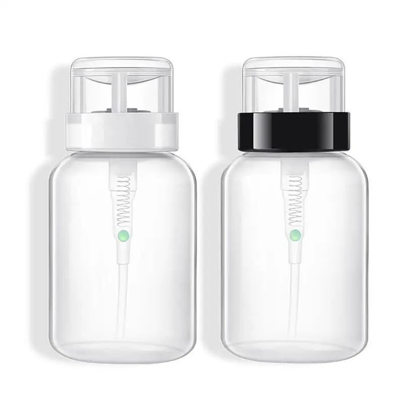 

200ML Manicure Travel Press-type Bottle Nail Polish Remover Pump Dispenser Empty Plastic Bottle Cosmetic Empty Bottle Container