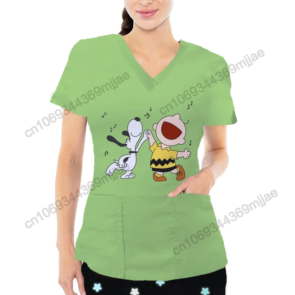 

V-neck T-shirt Women Clothes Pockets Korean Style Clothes Y2k High Elasticity Graphic Tees Y2k Tops Women's Short Sleeve T-shirt