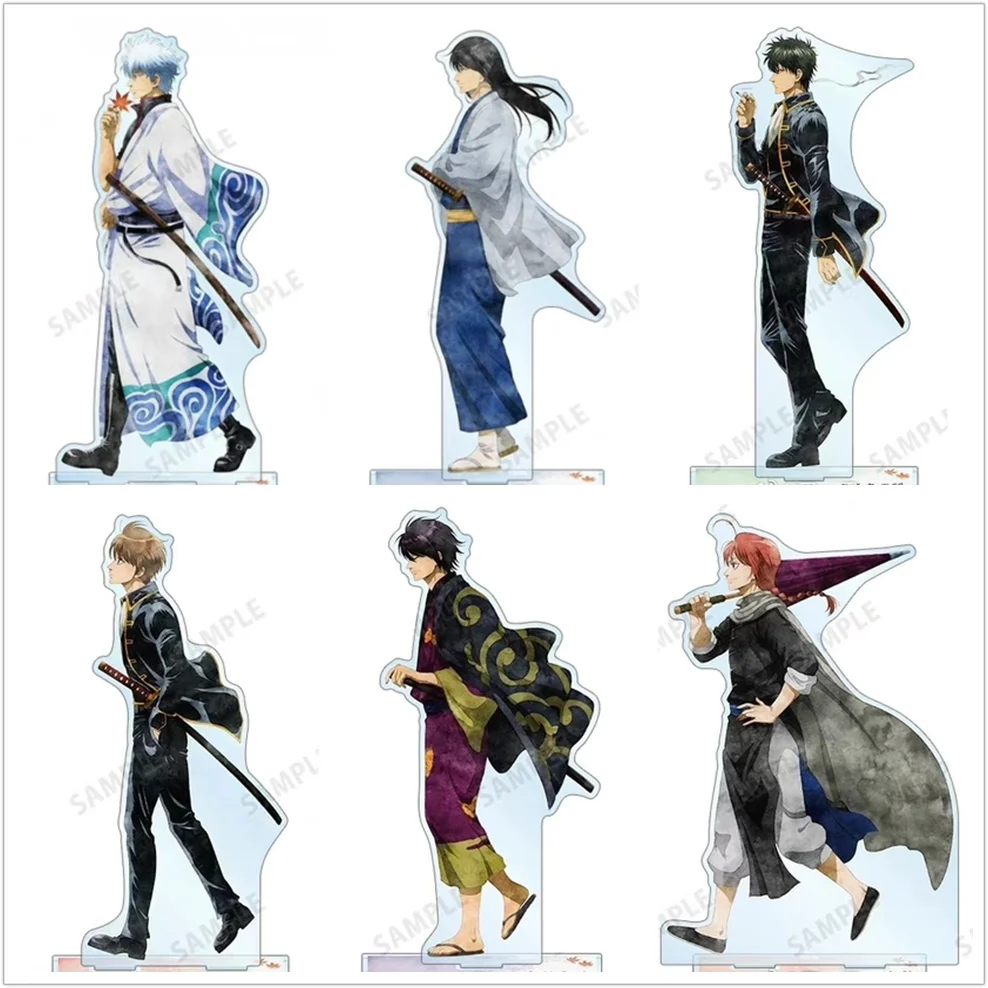 Anime Gin Tama GINTAMA Action Figure Doll Katsura Kotarou Hijikata Toshirou Acrylic Stand Model Plate Cosplay Toy for Gift