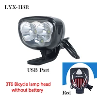 bike front lamp head flashlight strong spotlight 3t6 6t6 bicycle handlebar headlight usb port mtb lantern cycling night riding
