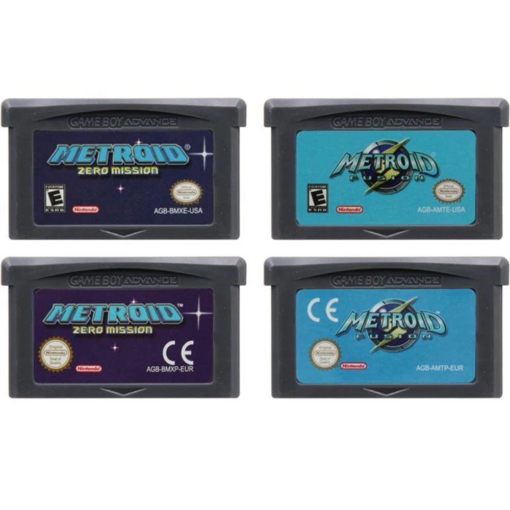 

Metroid Series GBA Game 32-bit Video Game Cartridge Console Card Fusion Zero Mission for GBA NDS USA EUR Version