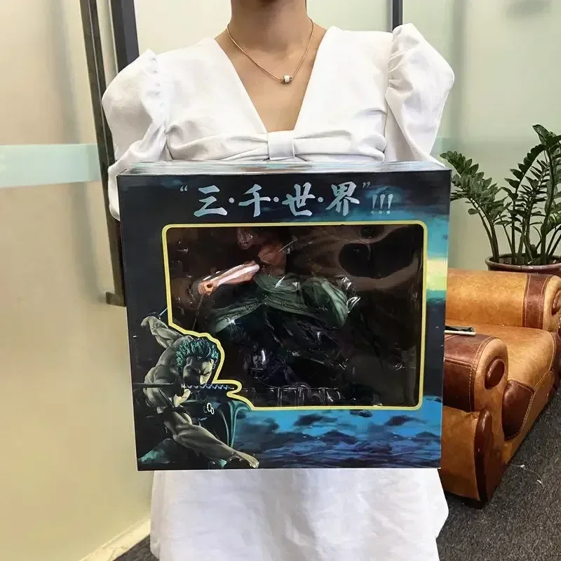 One Piece Three Thousand World Zoro аниме фигурки поп три ножа поток модель украшения