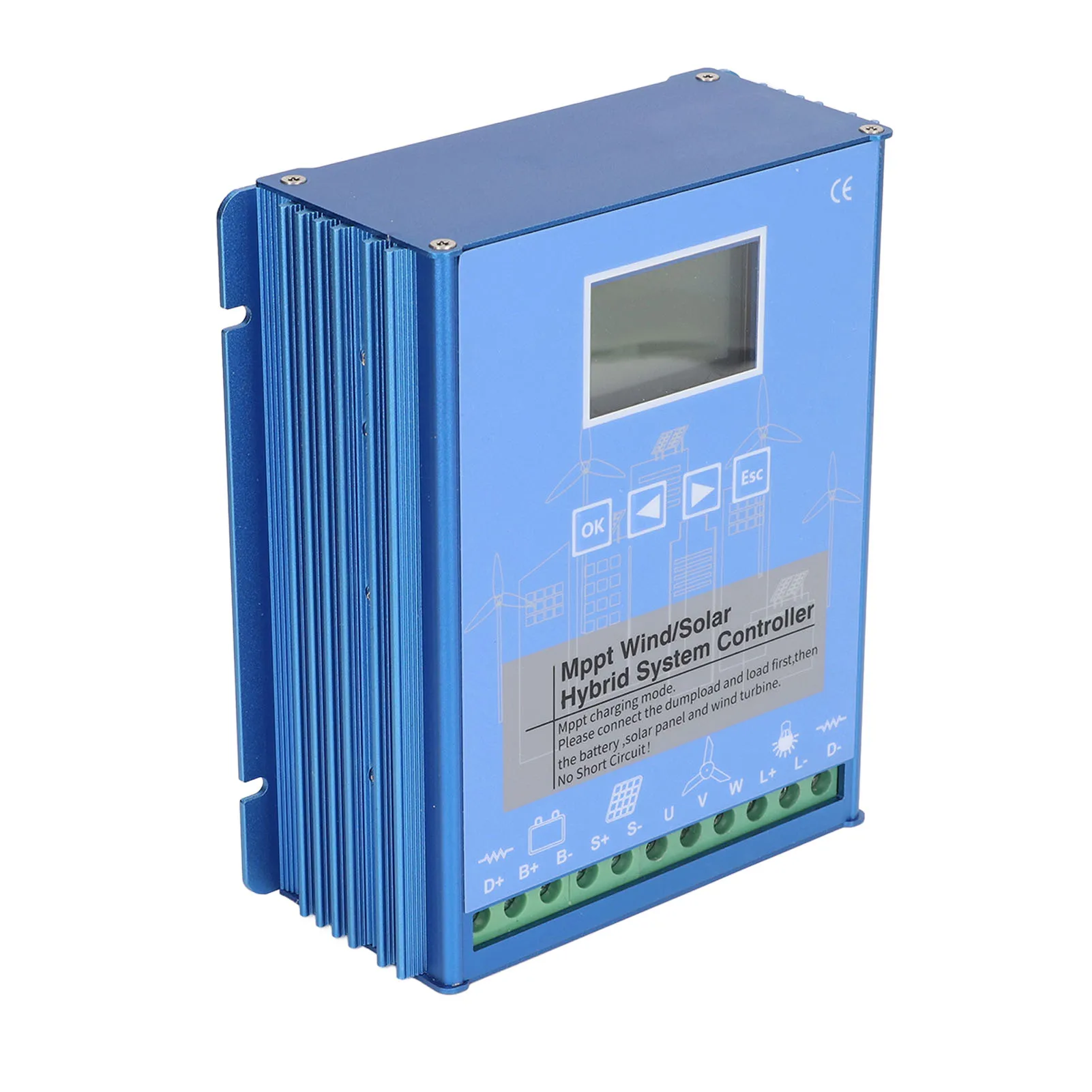 Ветер Солнечный гибридный контроллер MPPT PWM Зарядка 800 Вт 600 PV регулятор с