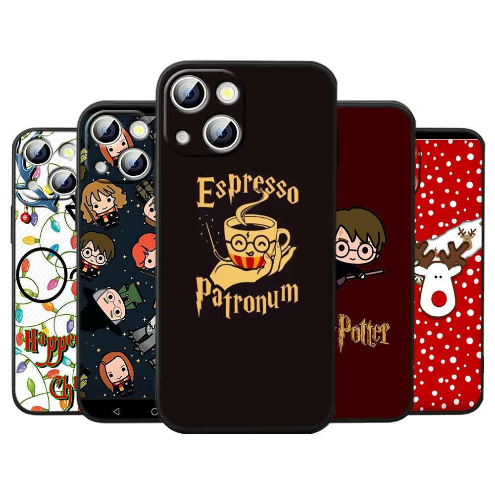 

handsome H-harrys For iPhone 14 13 12 11 Pro Max XS Max X XR 7 8 Plus 6S 5S Silicone Black Shell Phone Case