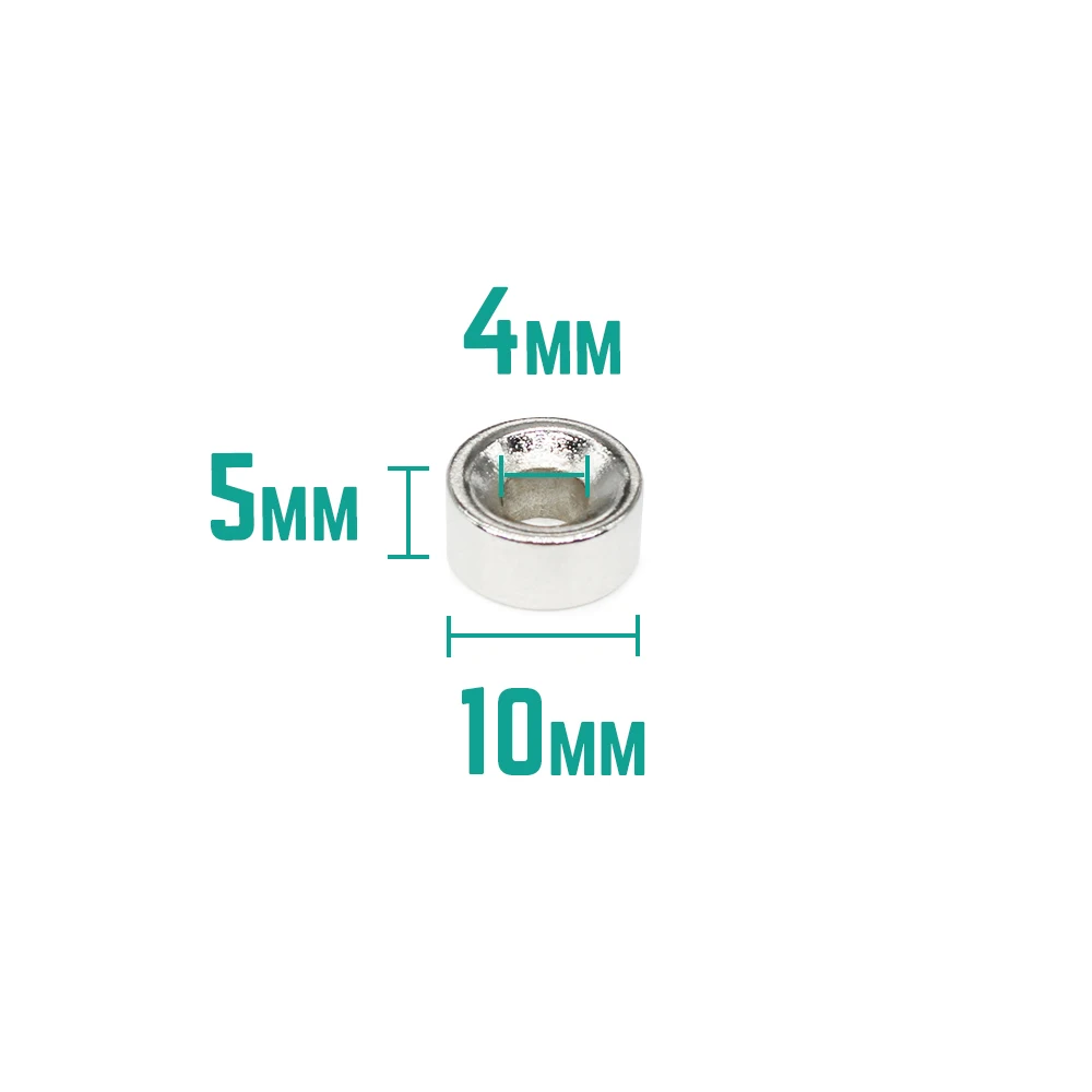 

10/20/30/50/100/150/200PCS 10x5-4 Strong Round Countersunk Magnets 10x5 mm Hole 4mm Minor Small Rare Earth Magnet 10*5-4 mm 10*5