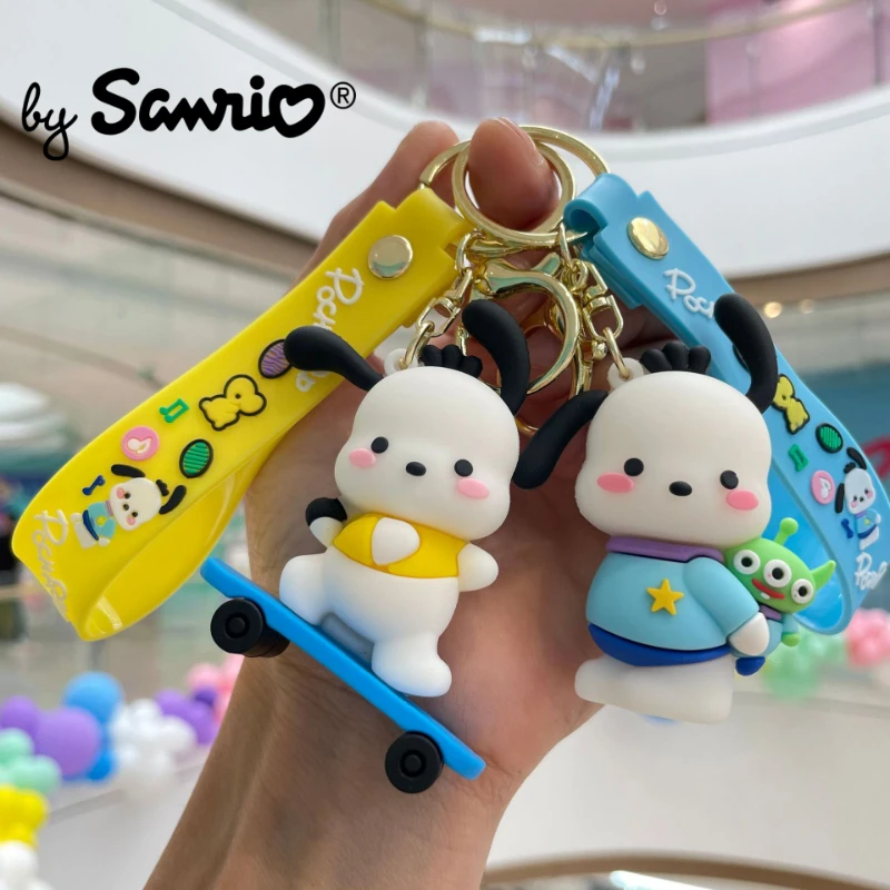 

Sanrio Pachacco Keychain Cartoon Creative Cute Doll Bag Pendant Car Keyholder Doll Keyring Bag Charm Accessories Wholesale
