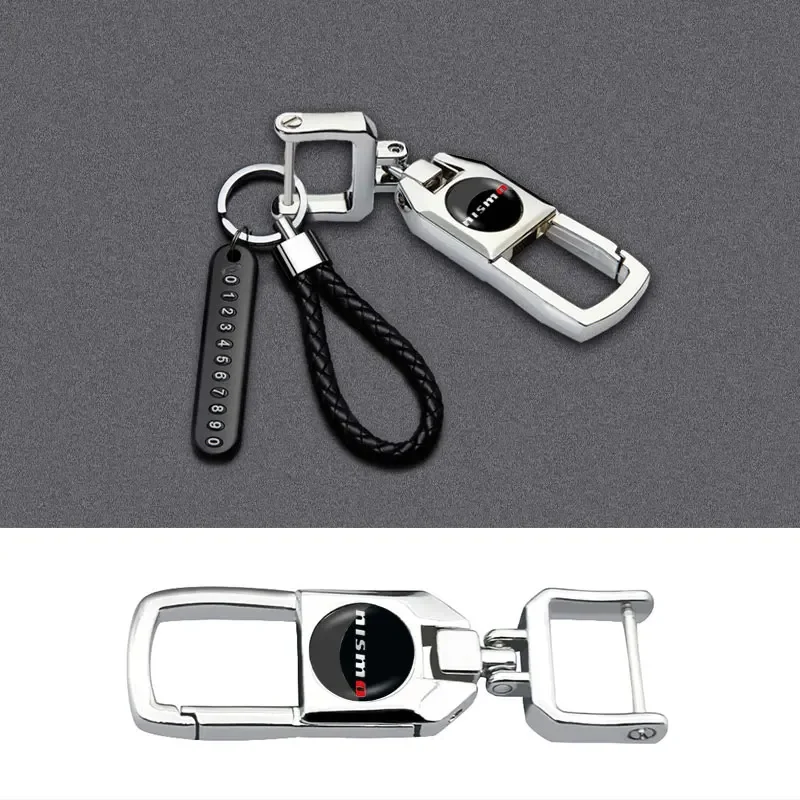 Car Accessories Metal Emblem Keychain Decoration For Nismo Nissan Almera Tiida X-Trail Note Juke 350 Styling
