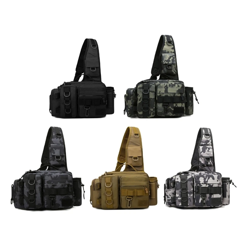 

Large Capacity Camping Bag Waterproof Multifunctional Lures Waist Pack Outdoor Shoulder Bag Fishing Tackle Bag Lures Bag