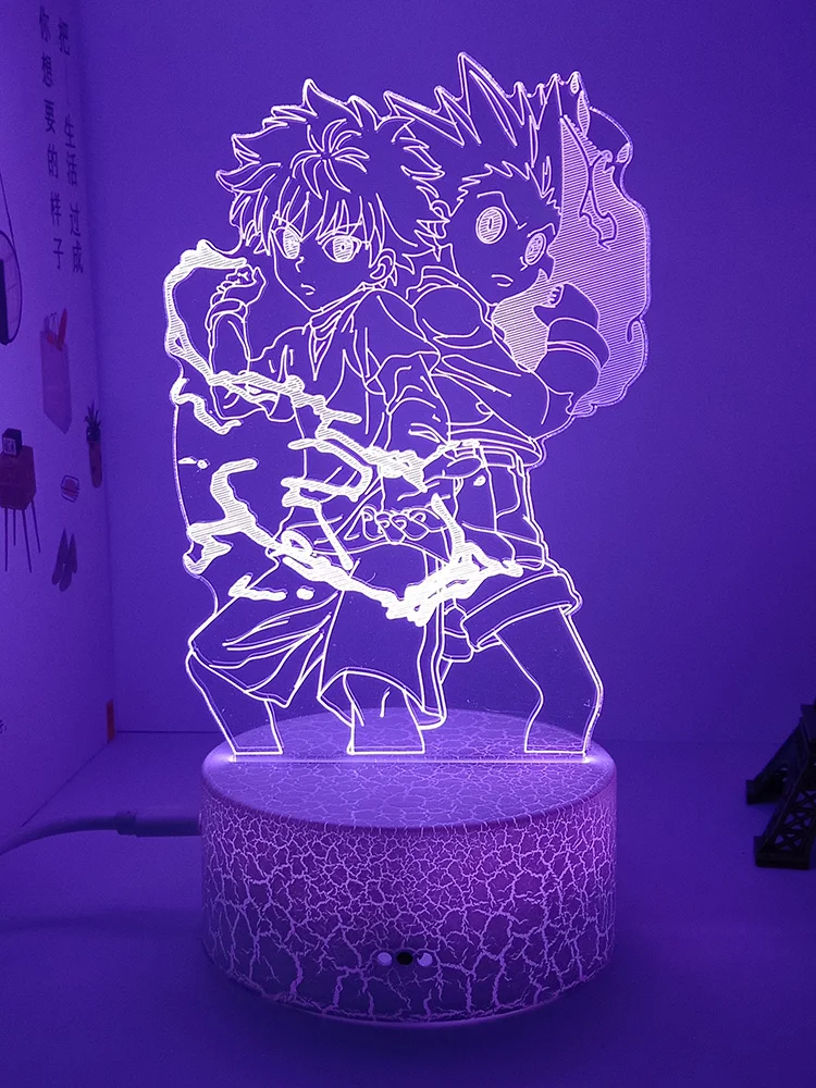 3d Светодиодная лампа HUNTER X HxH и KILLUA ночник для диодера манги Аниме фигурки героев