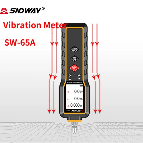 SNDWAY Digital Vibration Meter Tester Handheld Vibration Analyzer Vibrometer 2 Display Form