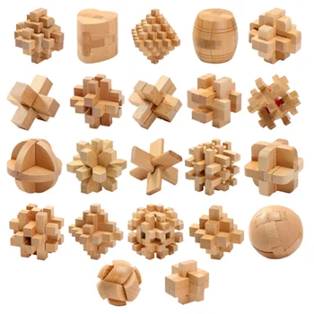 Classic Puzzle - 3D Wooden Interlocking Burr Puzzles 2