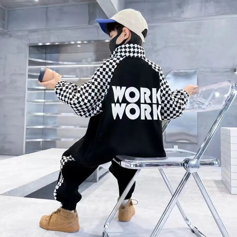 

2 шт./комплект, детский хлопковый костюм для мальчиков, с рисунком