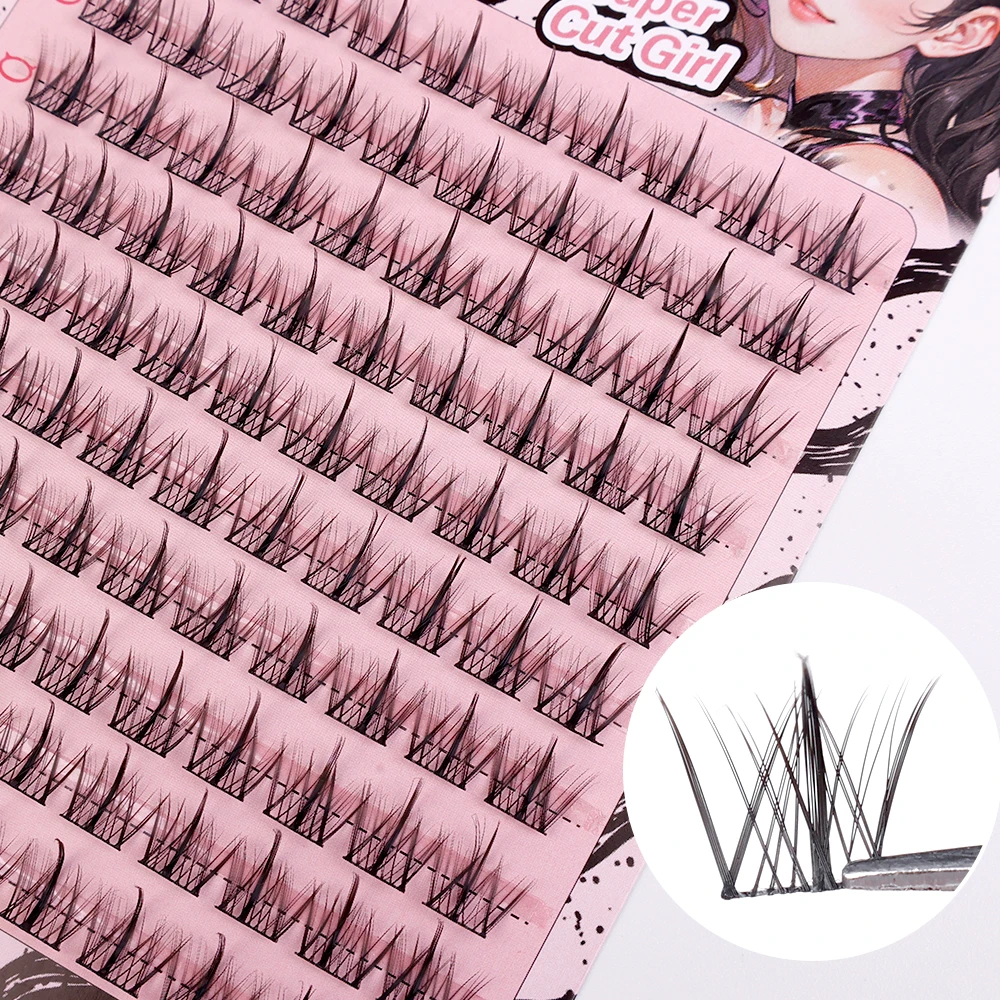 Сегментированные кластеры ресницы 11-13 мм мягкие смешанные накладные