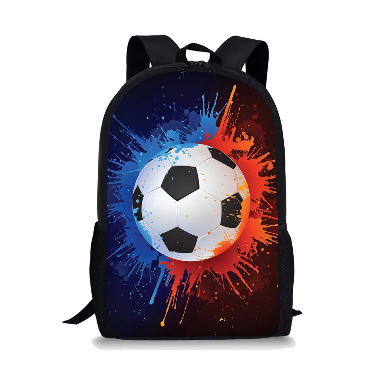 Soccer Element Printing Pattern School Backpacks Personalized Kids Daypack New Design Rucksack for Teenager