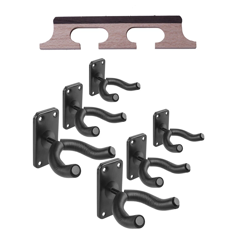 

Сделано в виде банджо укулеле, кленовый банджо с 6 вешалками для гитары, Настенная подставка с крючком