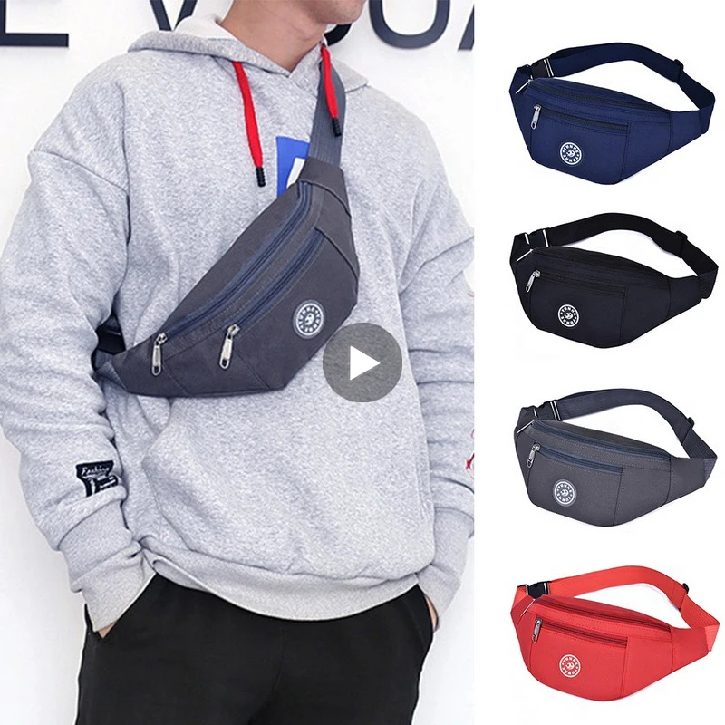 Fanny Waist Bag Pack For Waterproof Men Women Male Belly Banana Belt Pouch Lady Kangaroo Bum Hip Waistbag Chest Work Wallet Sack