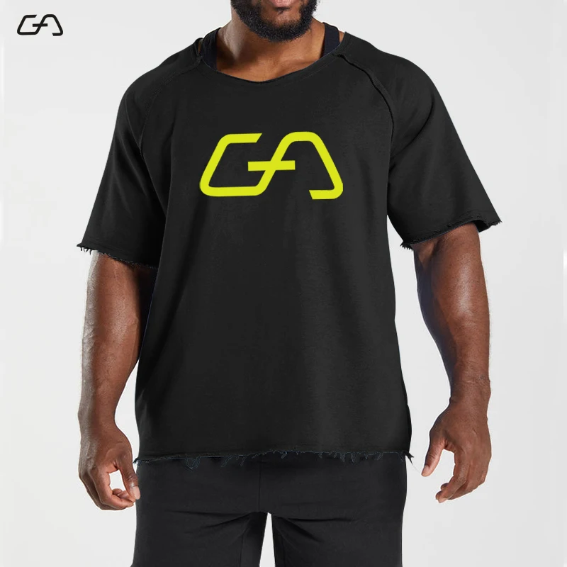 

Новинка 2023, трендовая свободная Спортивная футболка, быстросохнущая спортивная рубашка, Мужская одежда для фитнеса, летняя крутая Мужская ...