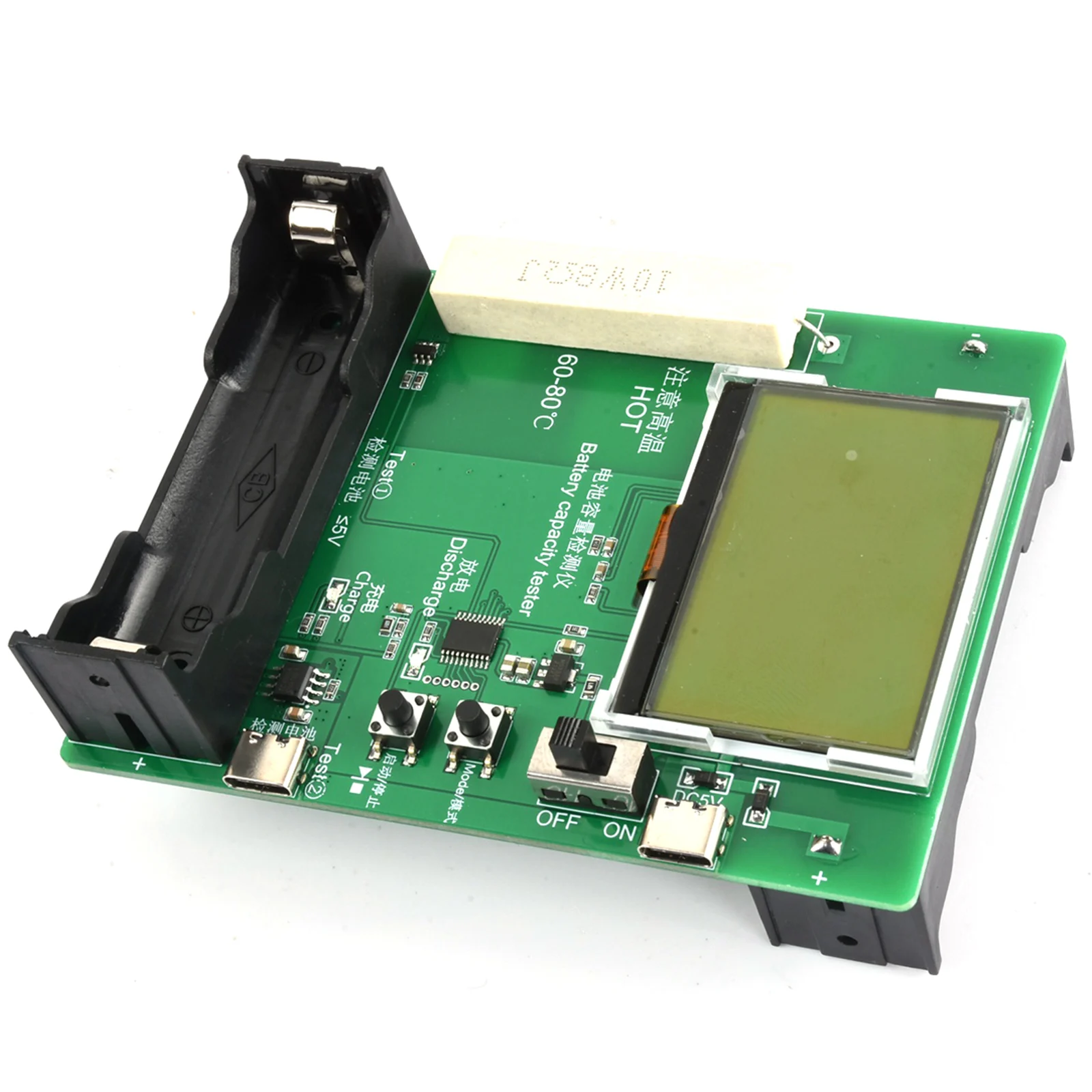 

New Battery Capacity Tester Module with 18650 LCD Display 128X64 LCD Display Power Bank Capacity Test 0~9999mAh Tester Tools