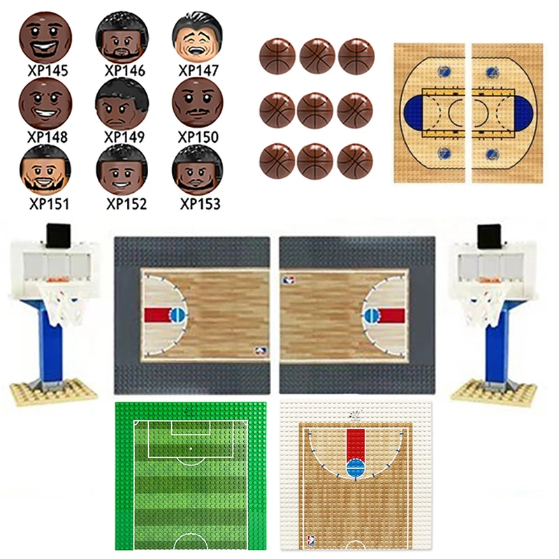 

City Basketballs Football Court Player Figures Building Block Field Baseplate Sets 32x32 Dots Classic Base Bricks Kids Toys