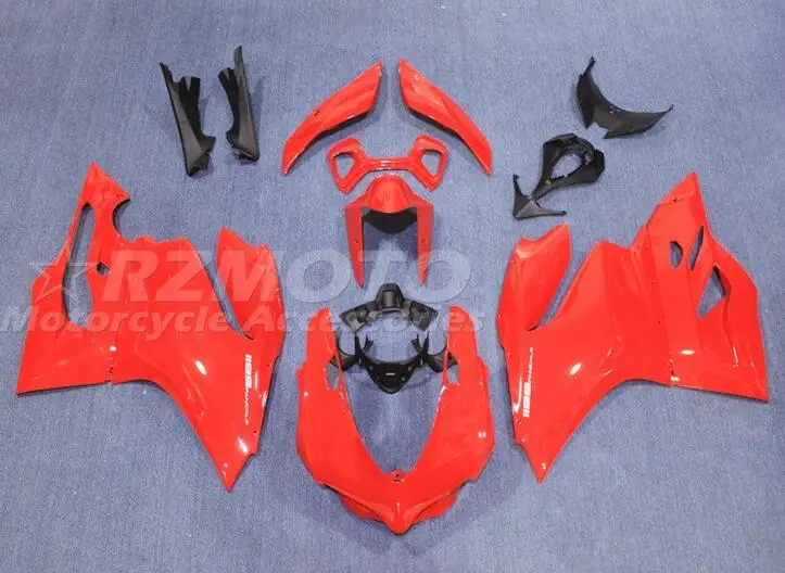

4Gifts New ABS Plastic Shell Motorcycle Fairing kit Fit For Ducati 899 1199 panigale 1199S 2012 2013 2014 2015 Custom Red