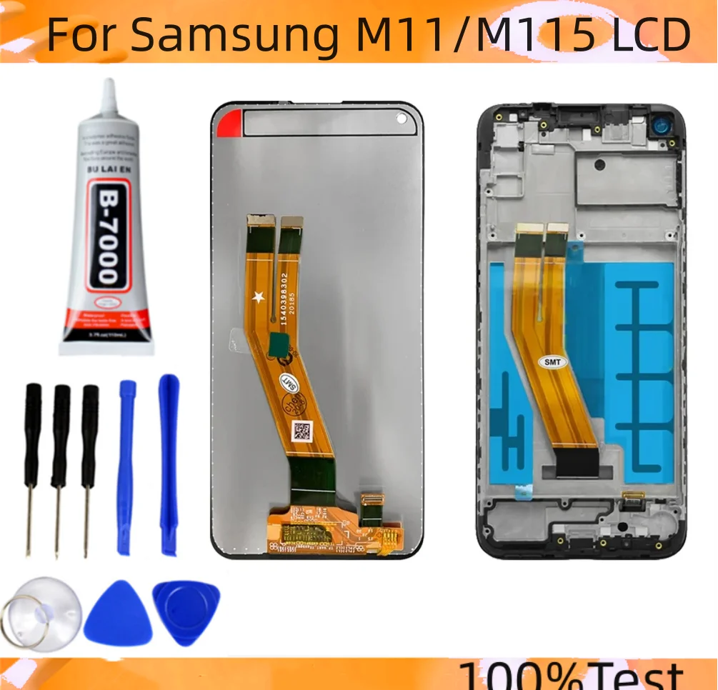 

Original For Samsung Galaxy M11 LCD Display Touch Screen Digitizer Glass Assembly For Samsung M115 M115F M115G/DS lcd with frame