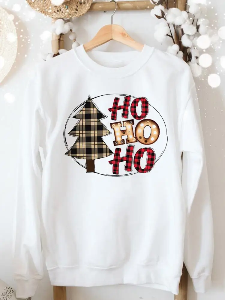 

Festival Graphic Pullover Merry Christmas Clothes Leopard Tree Lovely Style Cartoon Fashion Women Clothing Female Sweatshirts