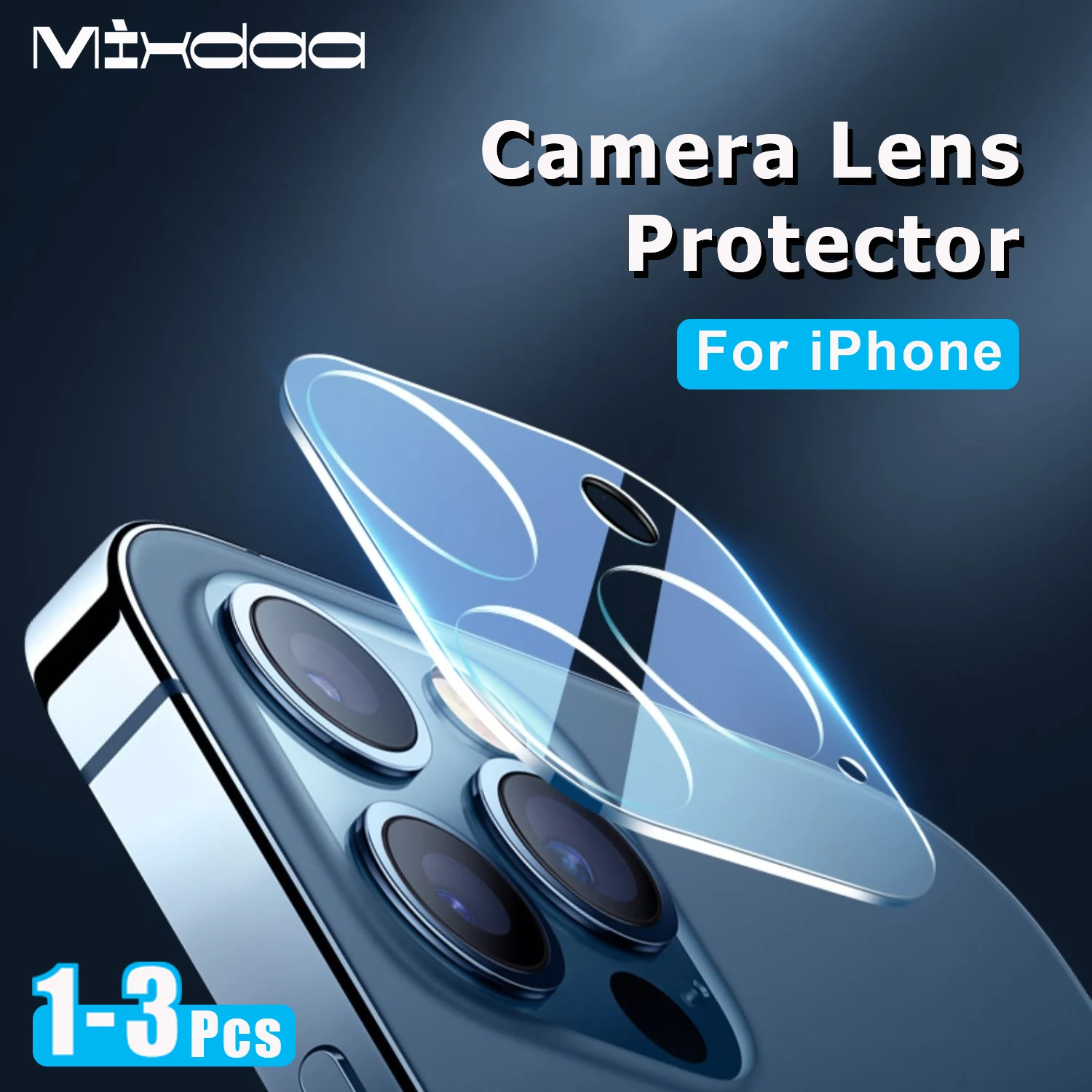 Protecteur de verre d'objectif d'appareil photo pour iPhone, pour iPhone 11, 12, 13 Pro Max, Mini étui de protection pour objectif d'appareil photo, pour téléphones Apple