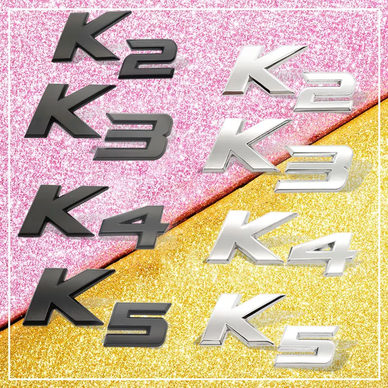 Автомобильная металлическая 3d-наклейка K2 K3 K4 K5 с логотипом эмблема значок